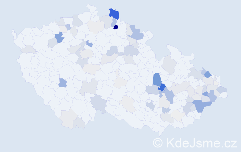 Příjmení: 'Kozlovská', počet výskytů 305 v celé ČR