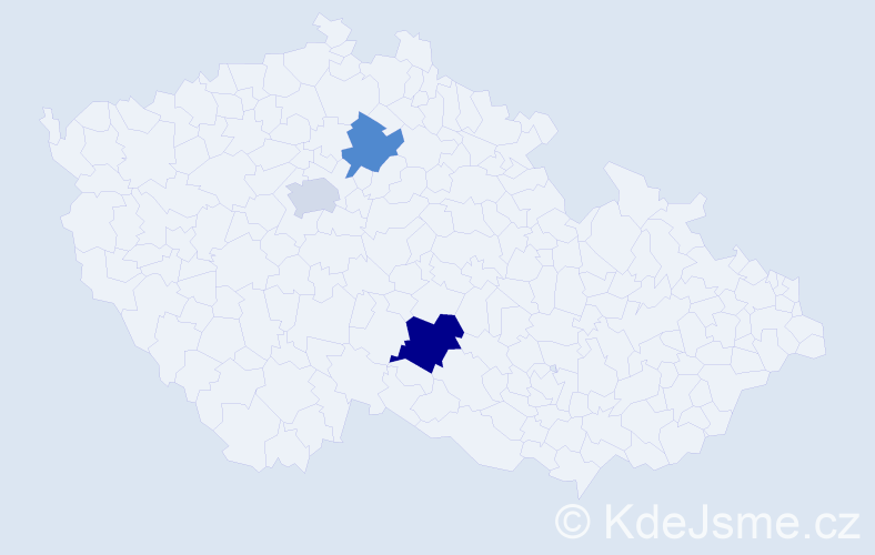 Příjmení: 'Mizerak', počet výskytů 4 v celé ČR