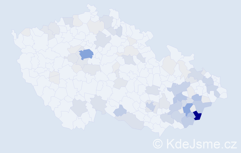Příjmení: 'Bařinka', počet výskytů 270 v celé ČR