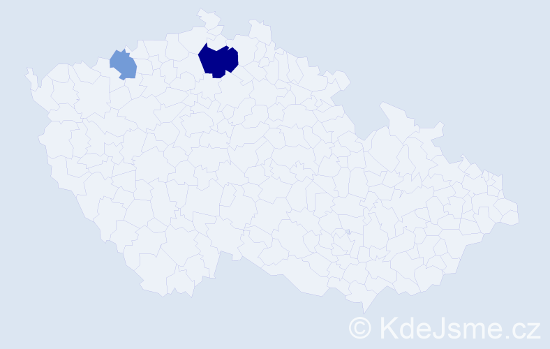 Příjmení: 'Ličaverová', počet výskytů 4 v celé ČR