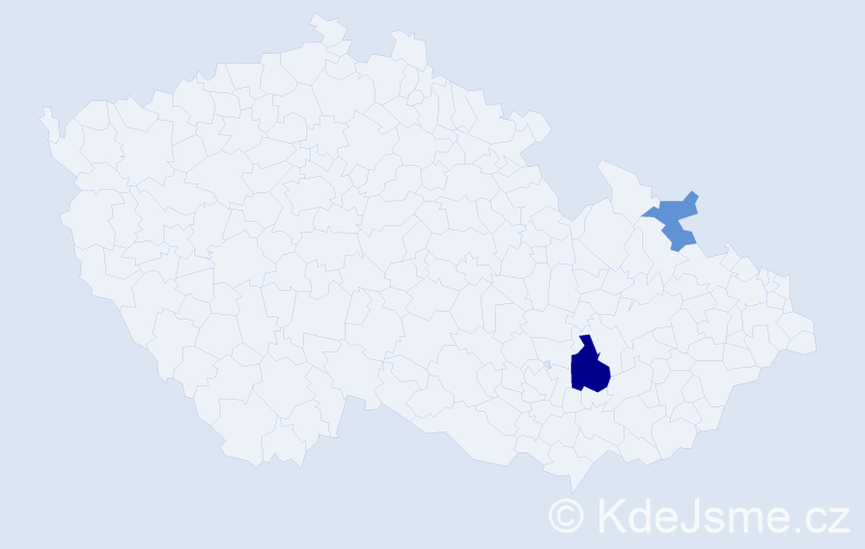 Příjmení: 'Deuserová', počet výskytů 4 v celé ČR