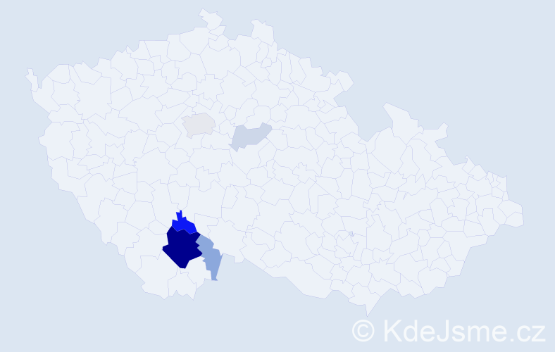 Příjmení: 'Šestauberová', počet výskytů 28 v celé ČR