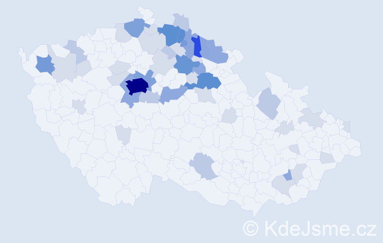 Příjmení: 'Machačková', počet výskytů 145 v celé ČR