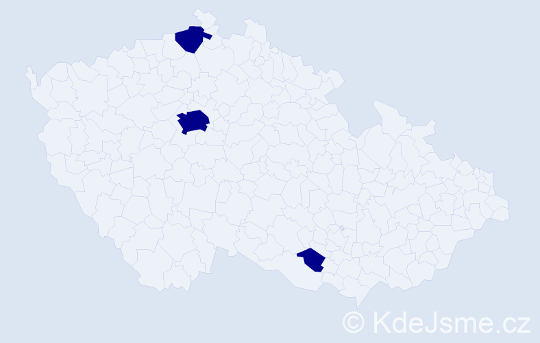 Příjmení: 'Kabrňa', počet výskytů 3 v celé ČR