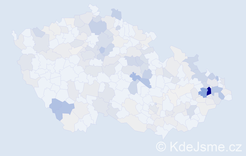Příjmení: 'Sochová', počet výskytů 587 v celé ČR