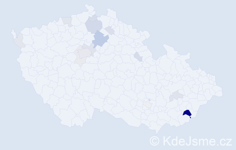 Příjmení: 'Goldbach', počet výskytů 43 v celé ČR