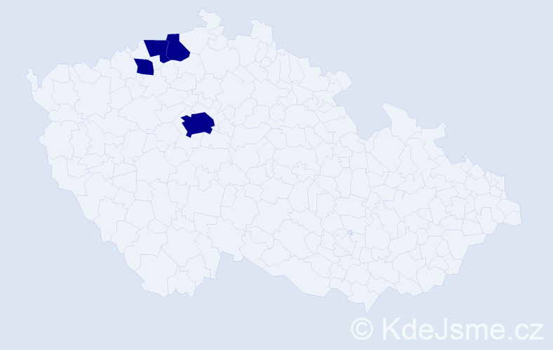 Příjmení: 'Zwick', počet výskytů 4 v celé ČR