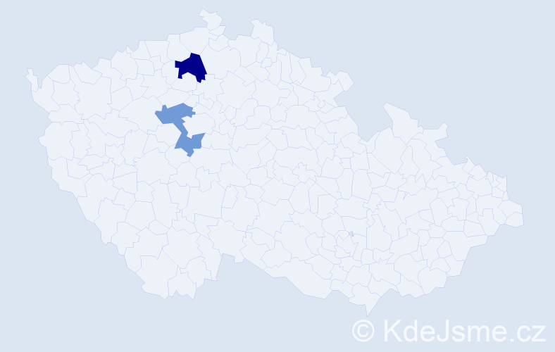 Příjmení: 'Yu', počet výskytů 4 v celé ČR