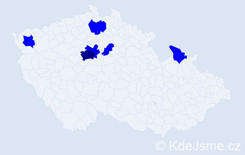 Příjmení: 'Furáková', počet výskytů 7 v celé ČR