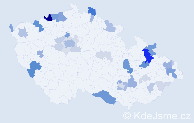 Příjmení: 'Brettschneider', počet výskytů 122 v celé ČR