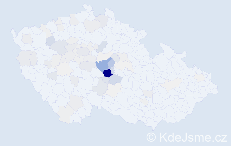 Příjmení: 'Rajdl', počet výskytů 264 v celé ČR