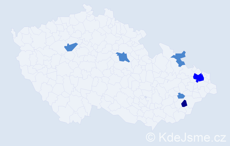 Příjmení: 'Matvej', počet výskytů 9 v celé ČR
