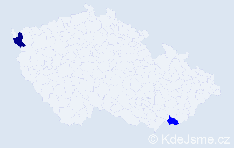 Příjmení: 'Garafiová', počet výskytů 5 v celé ČR