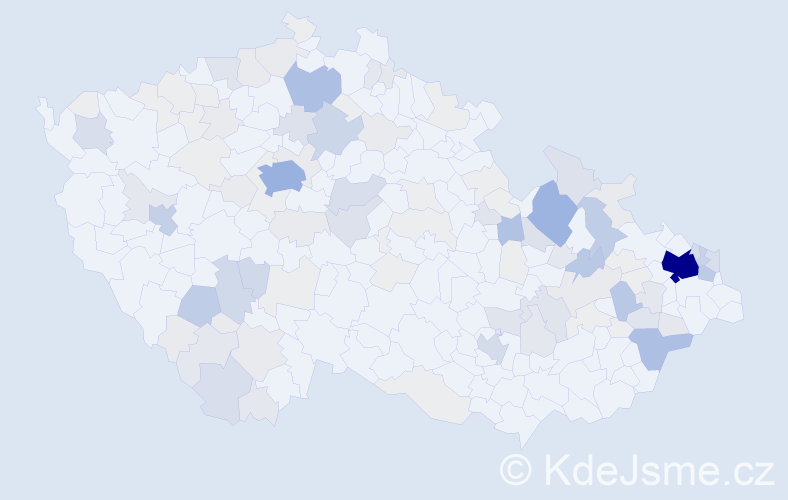 Příjmení: 'Bandy', počet výskytů 480 v celé ČR