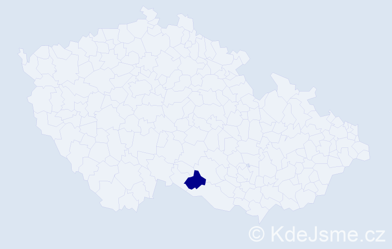 Příjmení: 'Bedruňová', počet výskytů 1 v celé ČR