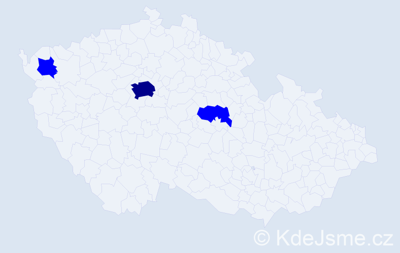 Příjmení: 'Zelko', počet výskytů 4 v celé ČR