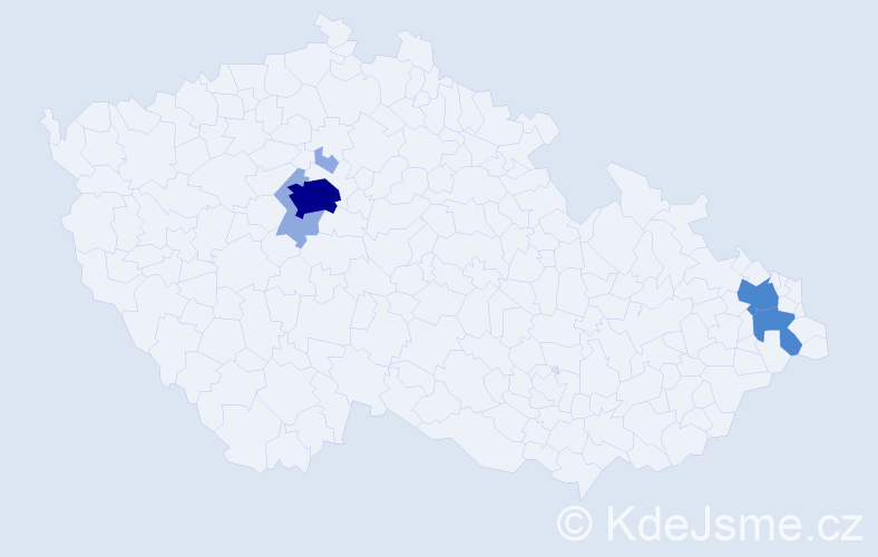 Příjmení: 'Pejcel', počet výskytů 11 v celé ČR