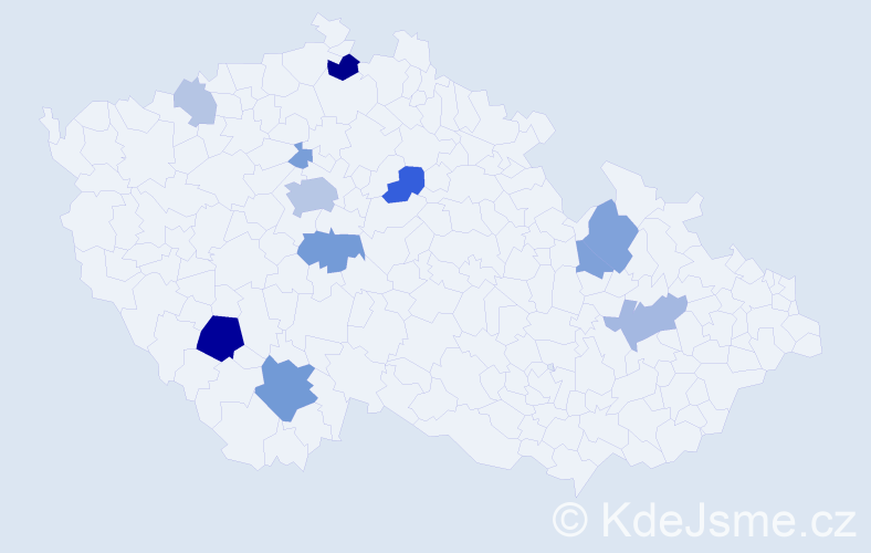Příjmení: 'Ladislav', počet výskytů 32 v celé ČR