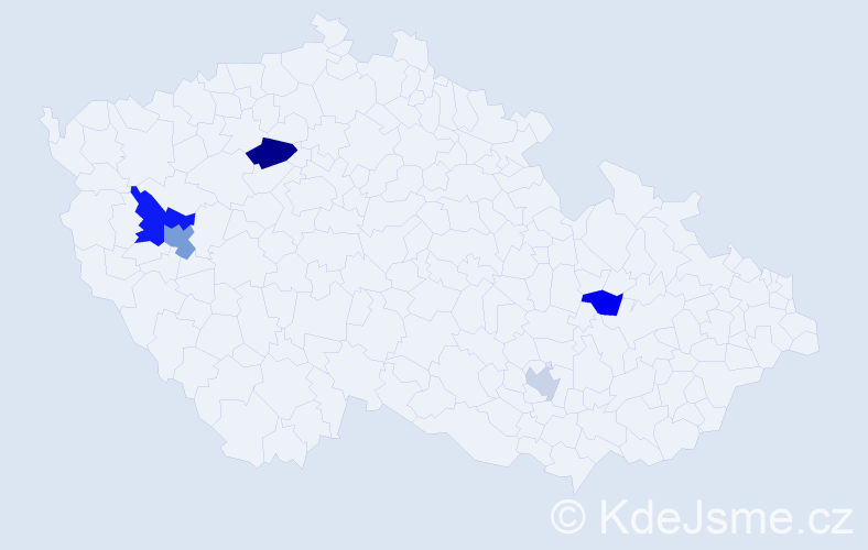 Příjmení: 'Kamienová', počet výskytů 8 v celé ČR