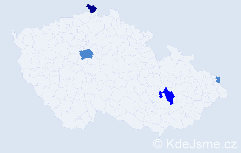 Příjmení: 'Frnčo', počet výskytů 7 v celé ČR