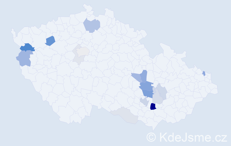 Příjmení: 'Gernešová', počet výskytů 46 v celé ČR