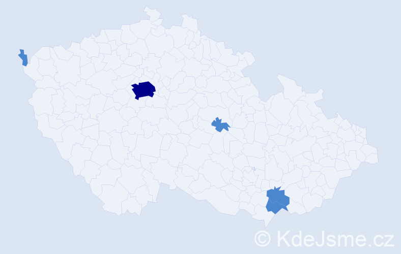 Příjmení: 'Goffová', počet výskytů 7 v celé ČR