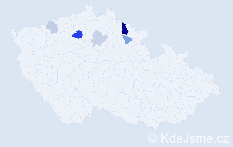 Příjmení: 'Zvirotská', počet výskytů 10 v celé ČR