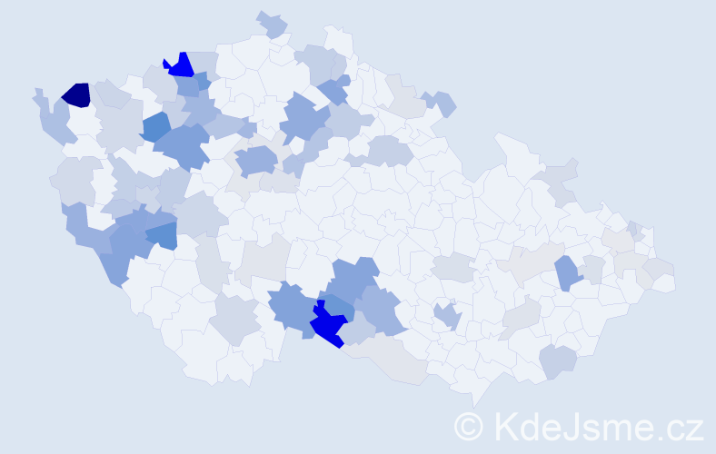 Příjmení: 'Brunner', počet výskytů 230 v celé ČR