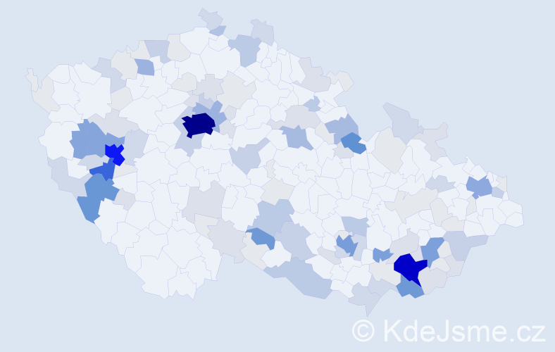 Příjmení: 'Křen', počet výskytů 470 v celé ČR