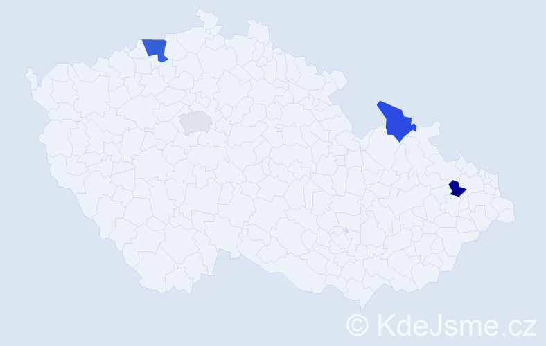 Příjmení: 'Stanićová', počet výskytů 5 v celé ČR