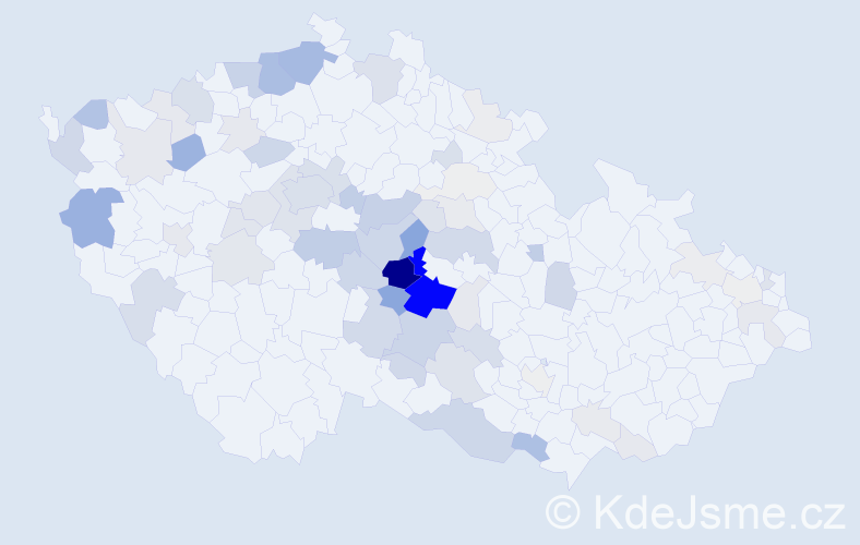 Příjmení: 'Vaňkát', počet výskytů 272 v celé ČR