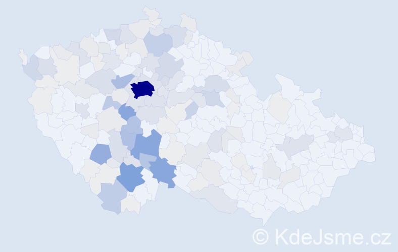 Příjmení: 'Houska', počet výskytů 640 v celé ČR