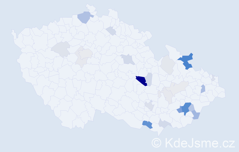 Příjmení: 'Vendolská', počet výskytů 84 v celé ČR