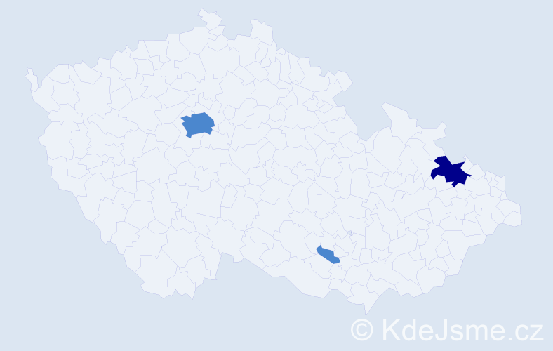Příjmení: 'Chabanová', počet výskytů 5 v celé ČR