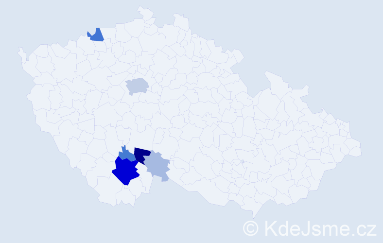 Příjmení: 'Kasanda', počet výskytů 30 v celé ČR