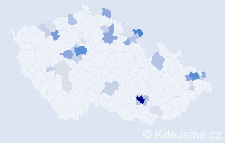 Příjmení: 'Boldi', počet výskytů 127 v celé ČR