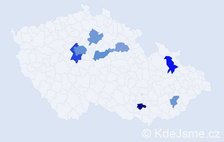 Příjmení: 'Domnosilová', počet výskytů 17 v celé ČR