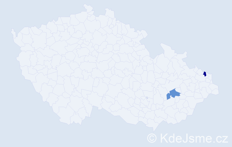 Příjmení: 'Hridová', počet výskytů 2 v celé ČR