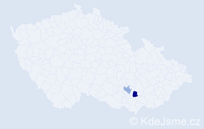 Příjmení: 'Labrová', počet výskytů 3 v celé ČR