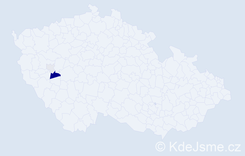 Příjmení: 'Toračka', počet výskytů 5 v celé ČR