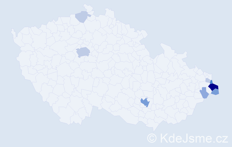 Příjmení: 'Mendrek', počet výskytů 26 v celé ČR