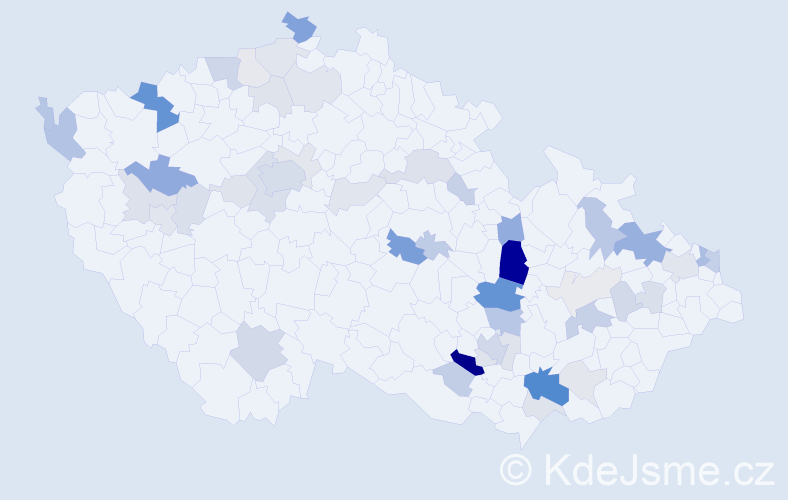 Příjmení: 'Markus', počet výskytů 146 v celé ČR
