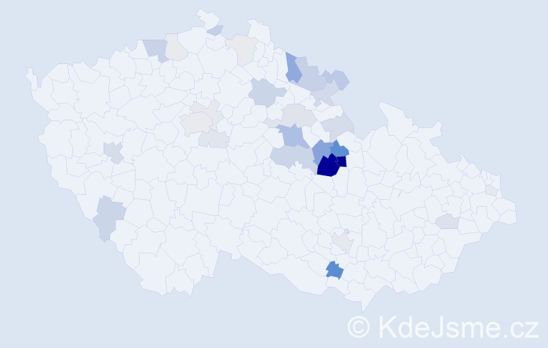 Příjmení: 'Limberský', počet výskytů 87 v celé ČR