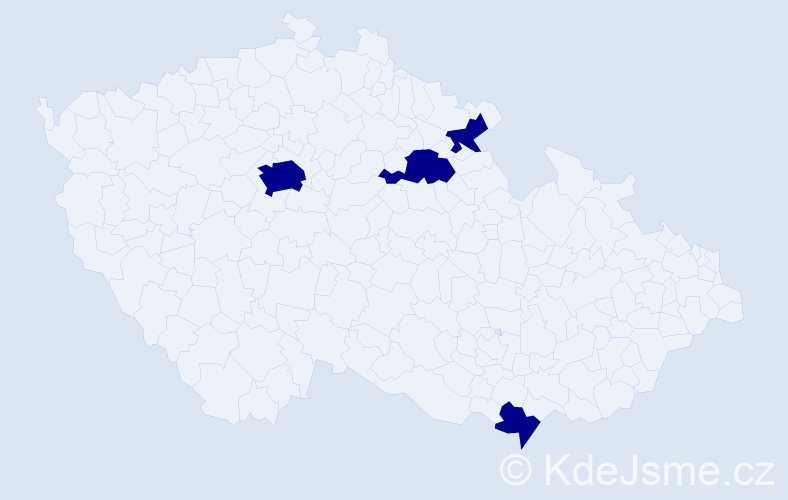 Příjmení: 'Bruns', počet výskytů 4 v celé ČR