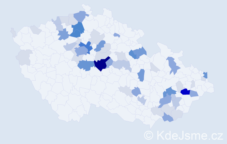 Příjmení: 'Vajgl', počet výskytů 179 v celé ČR