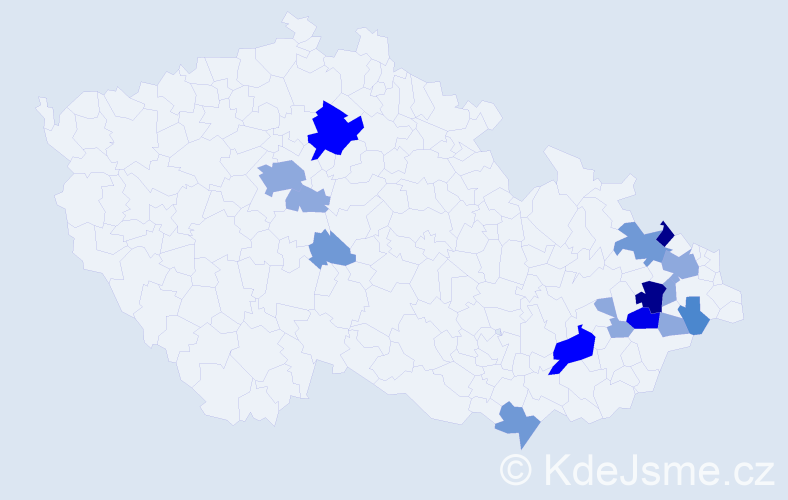 Příjmení: 'Podmol', počet výskytů 41 v celé ČR