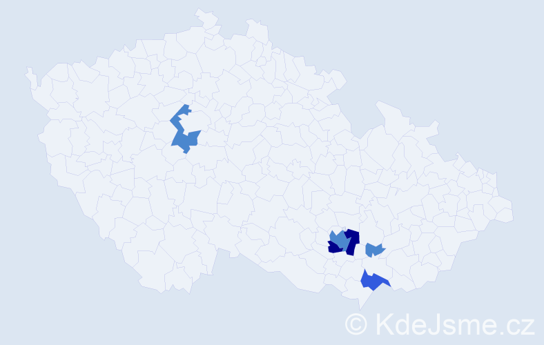 Příjmení: 'Pölzerová', počet výskytů 14 v celé ČR