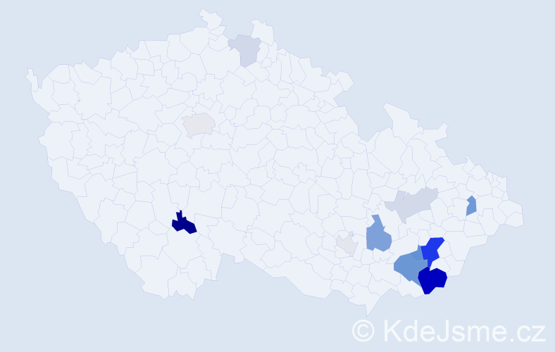 Příjmení: 'Pippal', počet výskytů 32 v celé ČR
