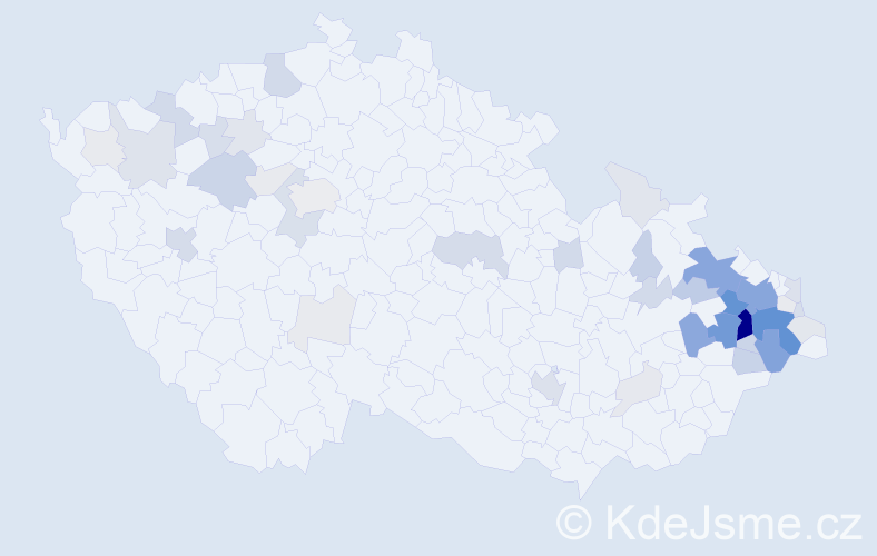 Příjmení: 'Novobilská', počet výskytů 178 v celé ČR