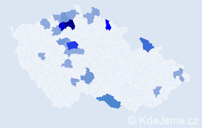 Příjmení: 'Minka', počet výskytů 67 v celé ČR